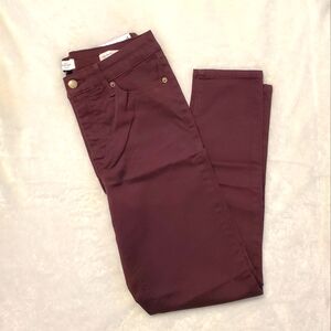 NWT Jessica Simpson Burgundy Skinny Pants 4